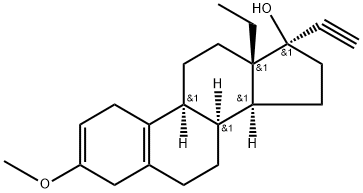 17-Ethinyl-3,17-dihydroxy-18-methylestra-2,5(10)-diene3-methylether Structure