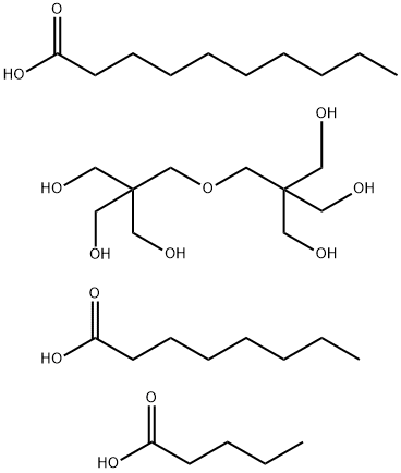 Decanoic acid, mixed esters with dipentaerythritol, octanoic acid and valeric acid Structure