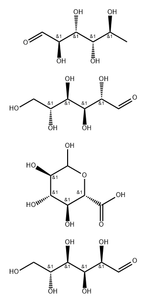D-Glucopyranuronic acid, polymer with 6-deoxy-L-mannose, D-glucose and D-mannose, calcium potassium sodium salt Structure