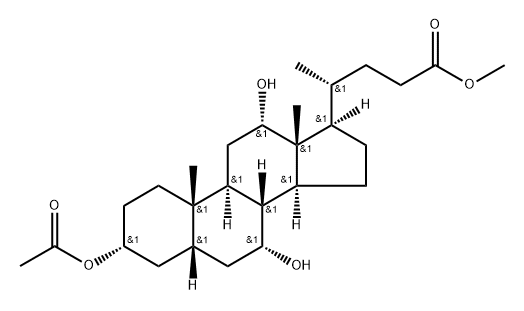 3α-Acetyloxy-7α,12α-dihydroxy-5β-cholan-24-oic acid methyl ester Structure