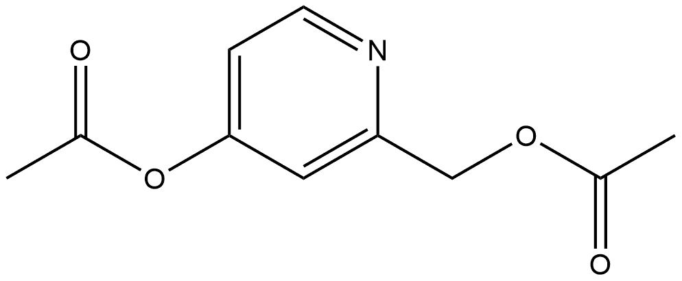 2-Pyridinemethanol, 4-(acetyloxy)-, 2-acetate Structure
