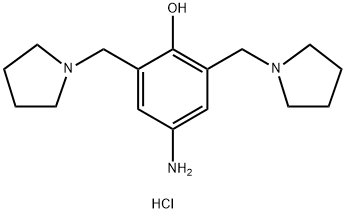Phenol, 4-amino-2,6-bis(1-pyrrolidinylmethyl)-, hydrochloride (1:) Structure