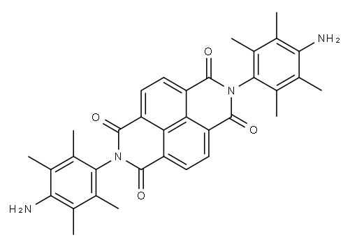 N,N'-bis(4-amino-2,3,5,6-tetramethylphenyl)naphthalene-1,4,5,8-dicarboxyimide Structure