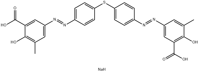 5,5'-[thiobis(p-phenyleneazo)]bis[3-methylsalicylic] acid, sodium salt Structure