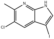 5-CHLORO-3-IODO-6-METHYL-7-AZAINDOLE Structure