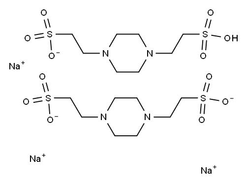 PIPES sesquisodium salt Structure
