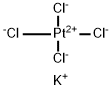 dipotassium tetrachloroplatinate Structure