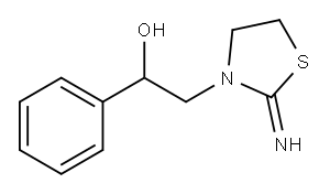 2-imino-alpha-phenylthiazolidin-3-ethanol Structure