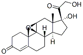 9beta,11beta-epoxy-17,21-dihydroxypregn-4-ene-3,20-dione  Structure