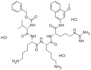 N-CBZ-VAL-LYS-LYS-ARG 4-METHOXY-BETA-NAPHTHYLAMIDE TRIHYDROCHLORIDE Structure