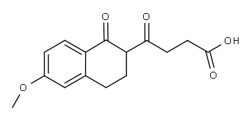 3-(1,2,3,4-Tetrahydro-6-methoxy-1-oxo-2-naphthoyl)propionicacid Structure