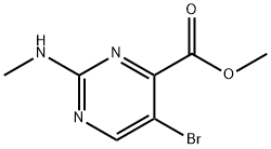 Methyl 5-bromo-2-(methylamino)pyrimidine-4-carboxylate Structure