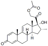 17,21-Dihydroxy-16α-methylpregna-1,4,9(11)-triene-3,20-dione 21-Acetate  Structure
