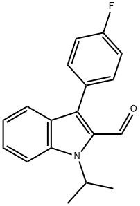 3-(4-FLUORO-PHENYL)-1-ISOPROPYL-1H-INDOLE-2-CARBALDEHYDE Structure