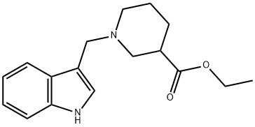 1-(3-Indolylmethyl)nipecotic acid ethyl ester Structure