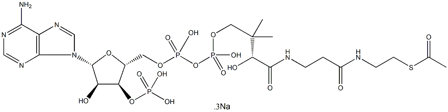 Acetyl coenzyme A sodium salt Structure