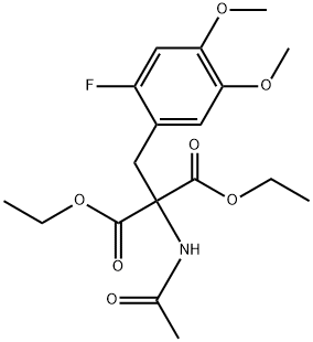 DIETHYL-2-ACETYLAMINO-2-(2''-FLUORO-4'',5''-DIMETHOXYBENZYL)-1,3-PROPANEDIATE Structure