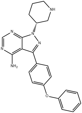 3-(4-Phenoxy-phenyl)-1-piperidin-3-yl-1H-pyrazolo[3,4-d]pyriMidin-4-ylaMine Structure