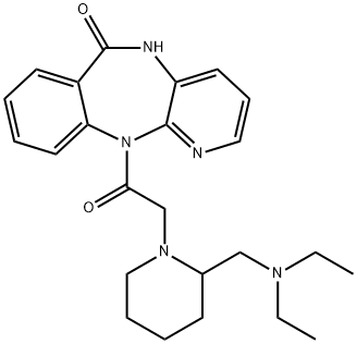 11-[[2-[(DIETHYLAMINO)METHYL]-1-PIPERIDINYL]ACETYL]-5,11-DIHYDRO-6H-PYRIDO[2,3-B][1,4]BENZODIAZEPIN-6-ONE Structure