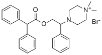 Acetic acid, diphenyl-, beta-(4-methyl-1-piperazinyl)phenethyl ester,  methobromide Structure