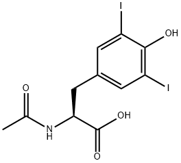 N-Acetyl-3,5-diiodo-L-tyrosine Structure