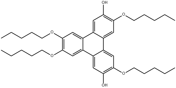2,7-Dihydroxy-3,6,10,11-tetrakis(pentyloxy)triphenylene Structure