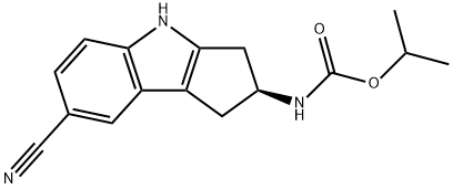 (S)-(7-Cyano-1,2,3,4-tetrahydrocyclopenta[b]indol-2-yl)carbamic Acid Isopropyl Ester Structure
