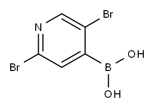 2,5-DIBROMO-4-PYRIDINYLBORONIC ACID Structure