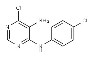 6-CHLORO-N4-(4-CHLOROPHENYL)-4,5-PYRIMIDINEDIAMINE Structure