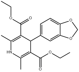 3,5-PYRIDINEDICARBOXYLIC ACID, 4-(1,3-BENZODIOXOL-5-YL)-1,4-DIHYDRO-2,6-DIMETHYL-, DIETHYL ESTER Structure