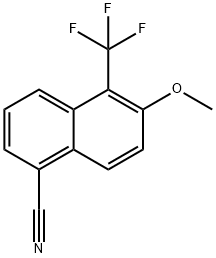 1-CYANO-6-METHOXY-5-(TRIFLUOROMETHYL)NAPHTHALENE Structure