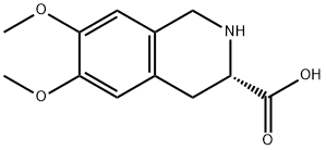 (S)-6,7-Dimethoxy-1,2,3,4-tetrahydro-3-isoquinolinecarboxylic acid hydrochloride Structure