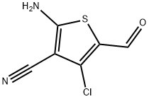 2-AMINO-3-CYANO-4-CHLORO-5-FORMYLTHIOPHENE Structure