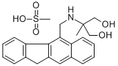 1,3-Propanediol, 2-((11H-benzo(b)fluoren-5-ylmethyl)amino)-2-methyl-,  methanesulfonate (salt) Structure
