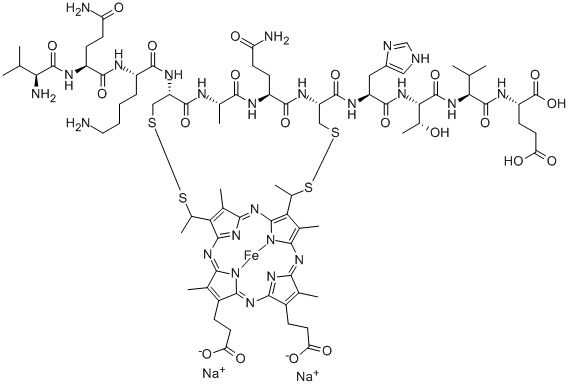 MICROPEROXIDASE (MP-11) SODIUM SALT Structure