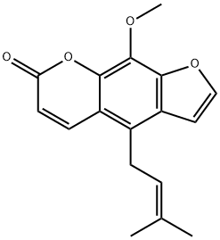 6-Hydroxy-7-methoxy-4-(3-methyl-2-butenyl)-5-benzofuranacrylic acid δ-lactone Structure