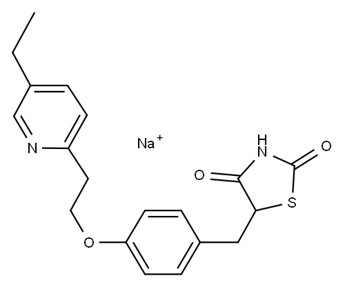 5-[4-[2-(5-Ethyl-2-pyridyl)ethoxy]benzyl]-2,4-thiazolidinedione Structure