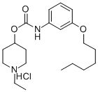 CARBANILIC ACID, m-(HEXYLOXY)-, 1-ETHYL-4-PIPERIDYL ESTER, HYDROCHLORI DE Structure