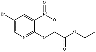 5-Bromo-3-nitro-pyridin-2-yloxy)-acetic acid ethyl ester
 Structure