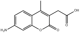 7-AMINO-4-METHYL-3-COUMARINYLACETIC ACID Structure