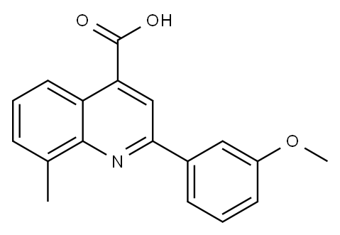 2-(3-METHOXYPHENYL)-8-METHYLQUINOLINE-4-CARBOXYLIC ACID Structure