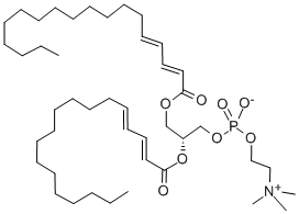 L-ALPHA-PHOSPHATIDYLCHOLINE, DI-TRANS-2, TRANS-4-OCTADECADIENOYL Structure