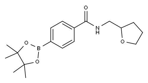 4-(Tetrahydrofurfurylaminocarbonyl)benzeneboronic acid pinacol ester Structure