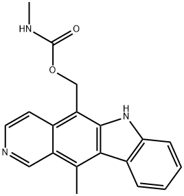 5-(hydroxymethyl)-11-methyl-6H-pyrido(4,3-b)carbazole N-methylcarbamate Structure