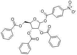 2',3',5'-TRI-O-BENZOYL-1-O-P-NITRO- BENZOYL D -RIBOFURANOSE Structure