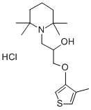 1-Piperidineethanol, alpha-(((4-methyl-3-thienyl)oxy)methyl)-2,2,6,6-t etramethyl-, hydrochloride Structure