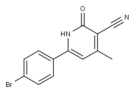 6-(4-BROMOPHENYL)-1,2-DIHYDRO-4-METHYL-2-OXOPYRIDINE-3-CARBONITRILE Structure