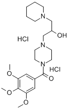 alpha-(1-Piperidinylmethyl)-4-(3,4,5-trimethoxybenzoyl)-1-piperazineet hanol dihydrochloride Structure
