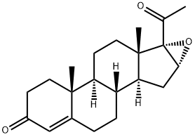 16a,17a-Epoxyprogesterone Structure