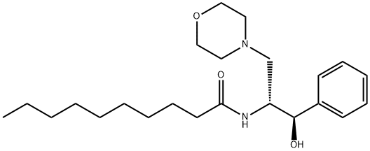 D-THREO-1-PHENYL-2-DECANOYLAMINO-3-MORPHOLINO-1-PROPANOL HCL Structure
